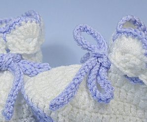 Como tejer Zapatitos o escarpines a crochet NIVEL FACIL