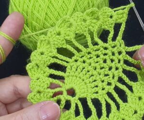 Como tejer Tapete en Patron Almendras a Crochet paso a paso